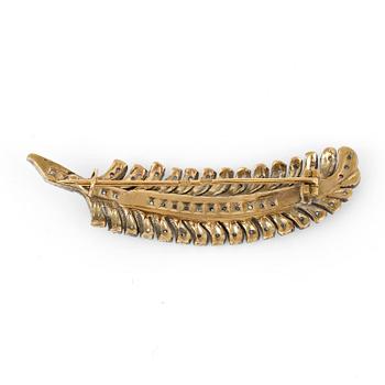 BROSCH,  med små diamanter totalt ca 1,20 ct, Kiev, Ryssland, 1896-1908.