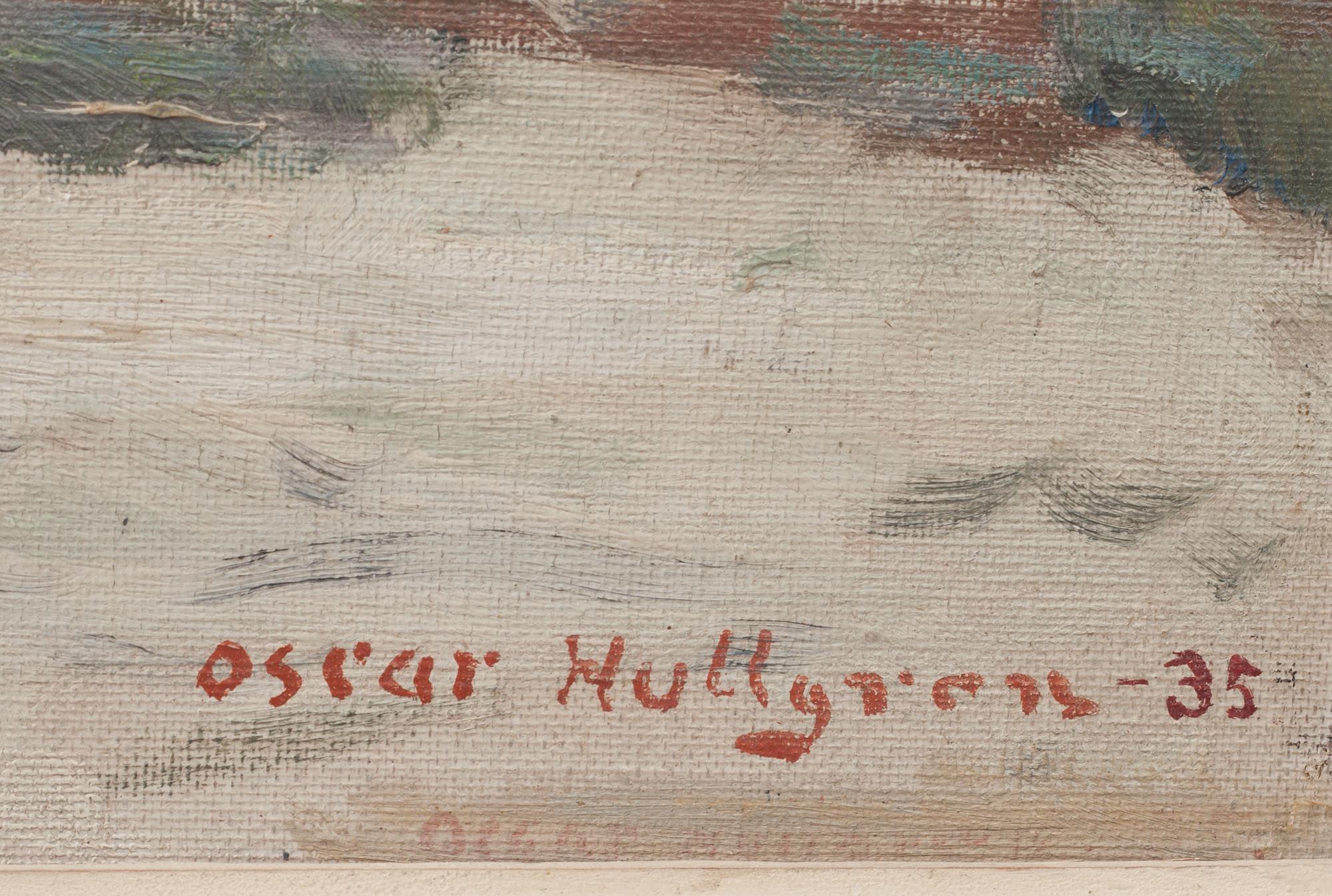 OSCAR HULLGREN, olja på uppklistrad duk, signerad och daterad -35.