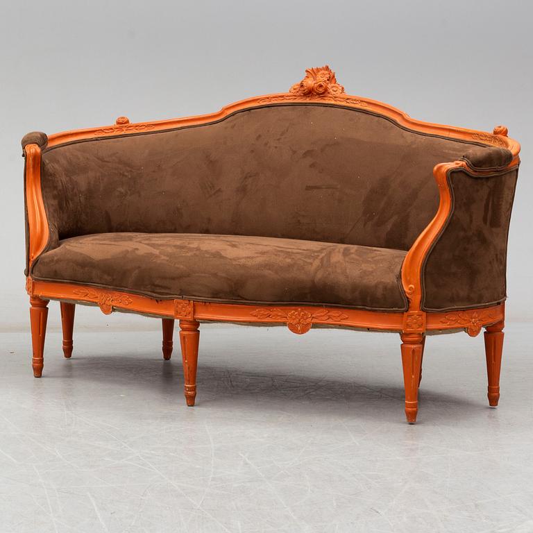 SOFA, gustavian style, first half of the 20th century.