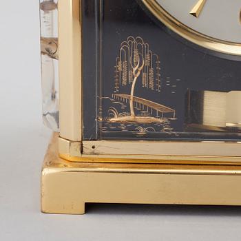JAEGER-LE COULTRE, Atmos, "Black Chinoiserie Marina", table clock, approx 1960.