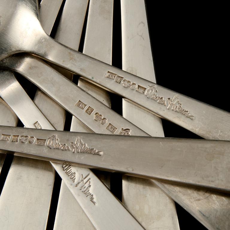 SKEDAR, 8 st, silver, Wiwen Nilsson, Lund, 1973. Vikt 255 g.