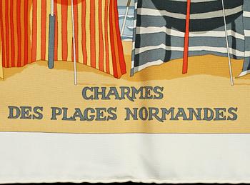 SCARF, siden, "Charmes des Plages Normandes", design Loïc Dubigeon, Hermès, Paris.