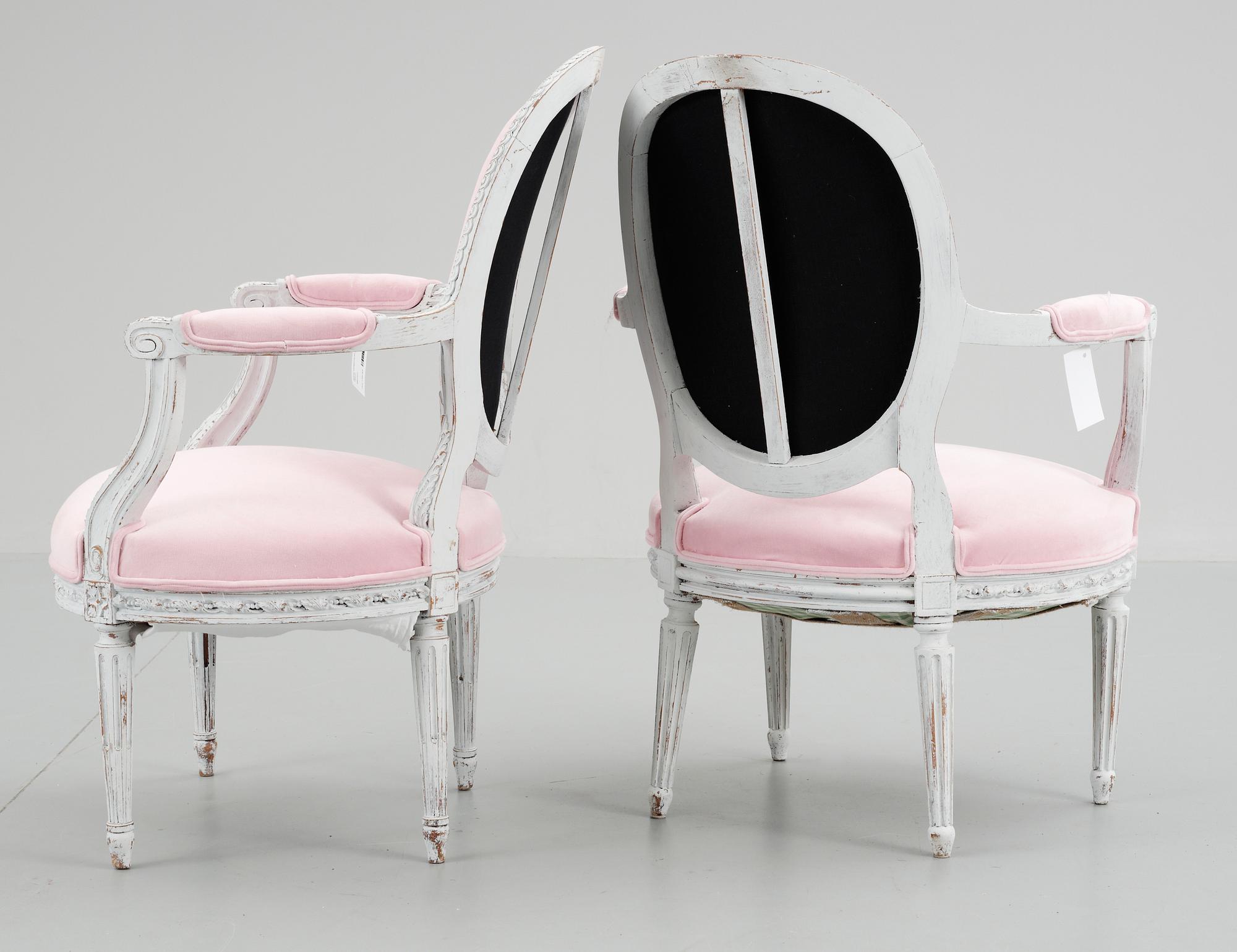 KARMSTOLAR, Louis XVI- stil, 1800-tal.