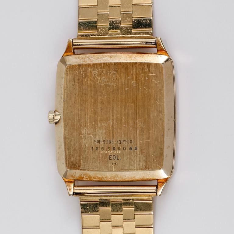 ARMBANDSUR, 14K guld, Certina, armband i 18K guld, 1900-talets andra hälft. Total vikt inklusive urverk ca 55 g.