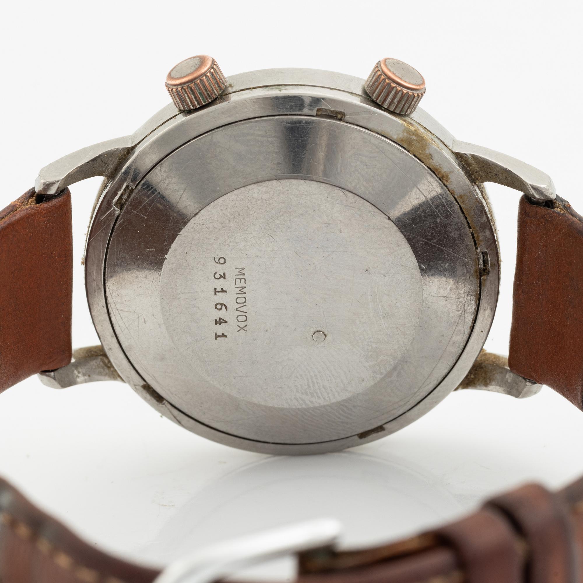 Jaeger-LeCoultre, Memovox, wristwatch, 37 mm.