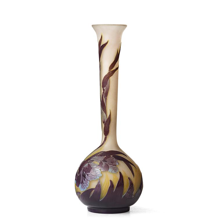 Emile Gallé, an Art Nouveau cameo glass vase, Nancy, France early 20th century.