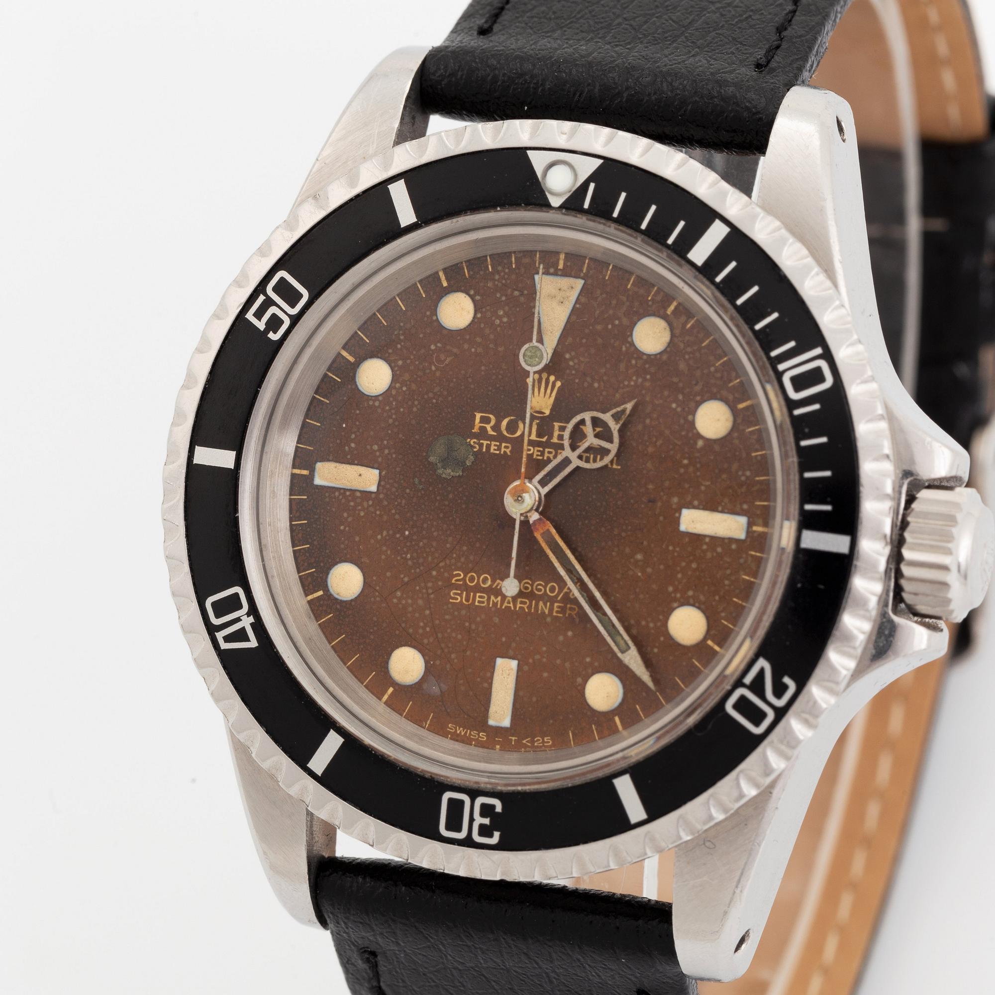 Rolex, Submariner, "Tropical, Meters first, Gilt Dial", ca 1966.