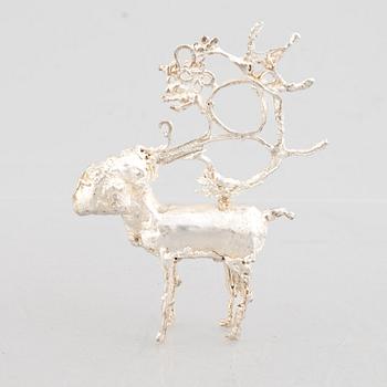 A sterling silver sculpture, mark of Lars Arby, Gothenburg, Sweden 1982.