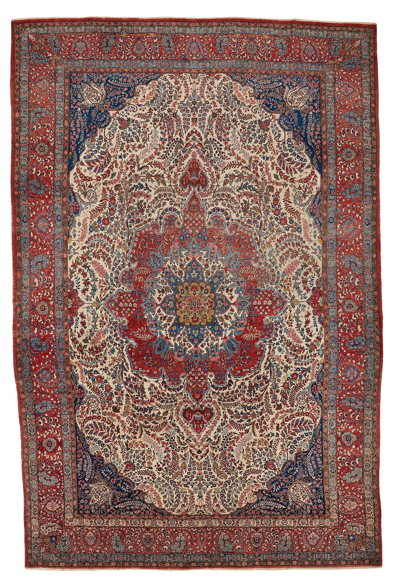 Matto, a semi-antique Qum, ca 380,5-387,5 x 250,5-259,5 cm.