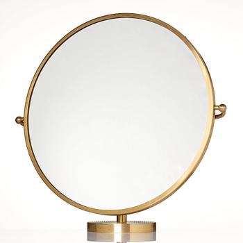 Josef Frank, a brass dressing table mirror model "H2214", Firma Svenskt Tenn, Sweden, mid-20th century.