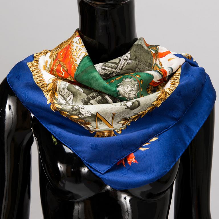 HERMÈS Two Silk Scarfs.