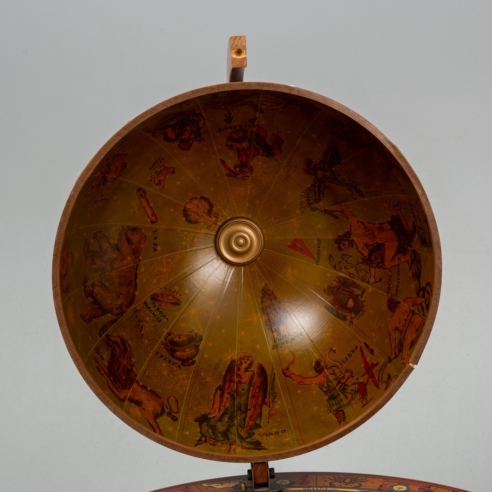 A globe drinks cabinet, late 20th Century.