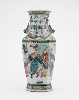 VAS / LAMPFOT, porslin, Kina, 1800-tal.