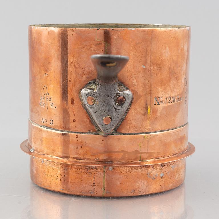 Royal saucepan from the households of Oscar I & Carl XV, mid 19th century.