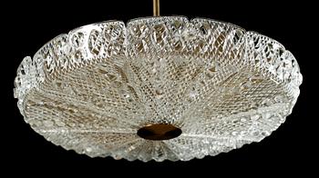 TAKLAMPA, Orrefors, 1900-talets mitt. Höjd ca 50 cm.