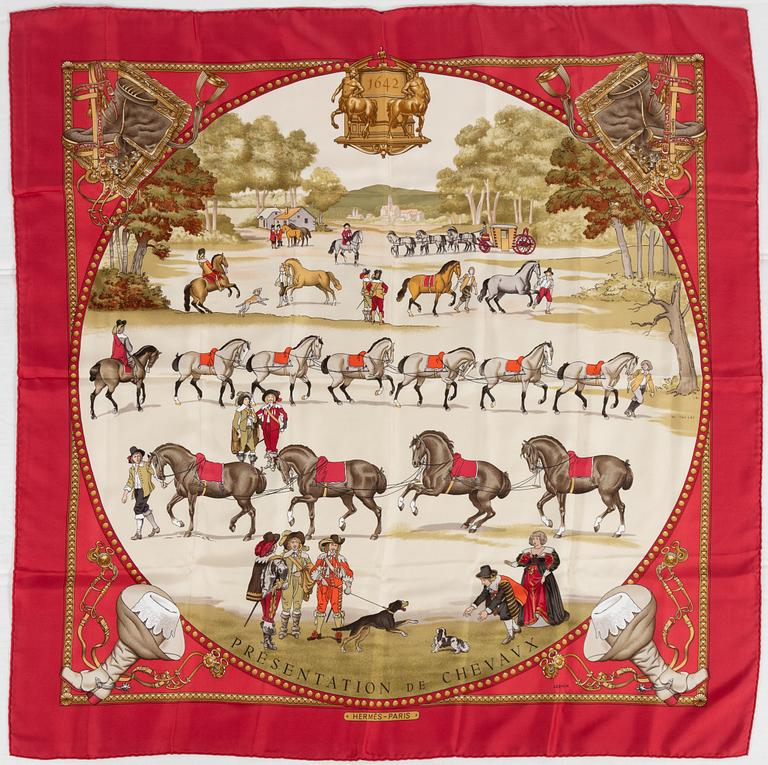 Hermès, scarf, "Presentation des Chevaux".