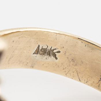 Ring förgyllt silver med mabépärla.