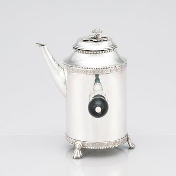 A Swedish Gustavian silver coffee-pot, marks of Joachim Ljungberg, Norrköping 1785.