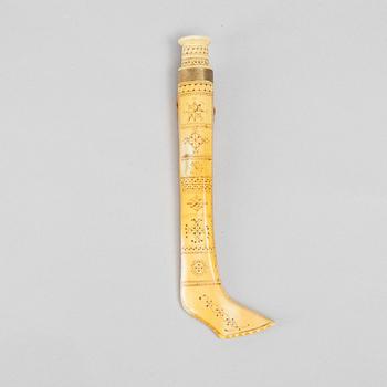 Sixten Lindberg, a reindeer horn knife, signed.
