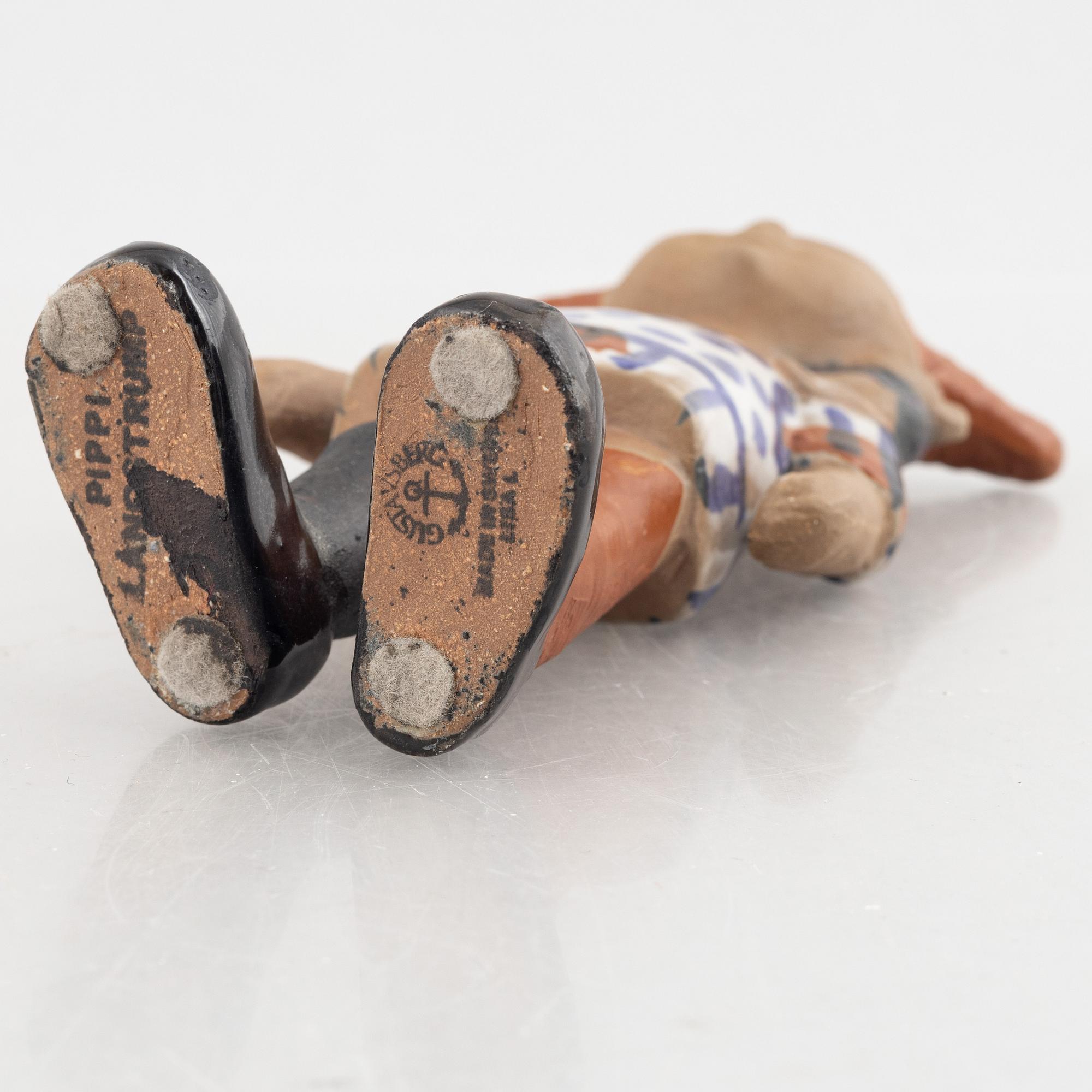 Lisa Larson, figurin, stengods, "Pippi Långstrump", Gustavsberg, 1969-71.