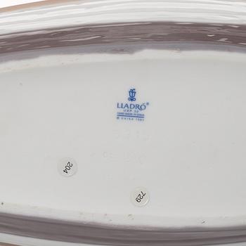 Lladro, two figurines, Salvador Furió, "A fishing lesson", and José Puché, "Fishing with gramps", Spain.