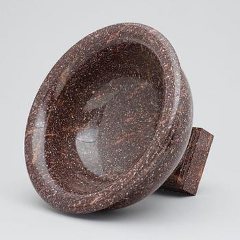 A Swedish Empire 19th Century porphyry bowl.