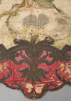 A European 18th century procession banner, ca 203 x 137 cm.