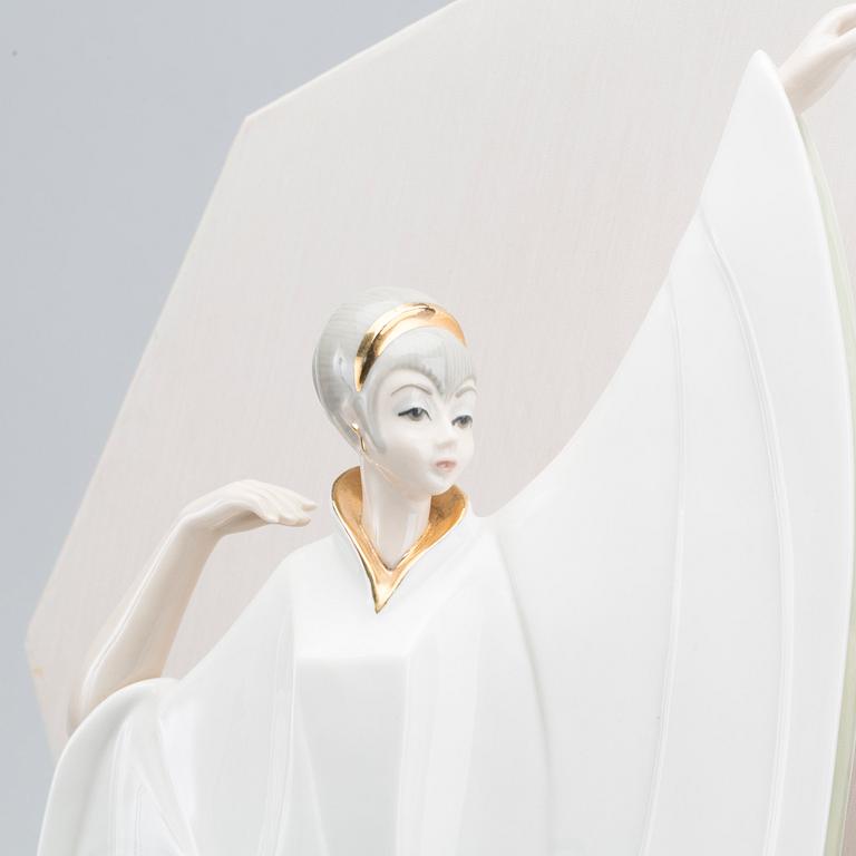 A TENGRA PORCELAIN LAMP FROM SPAIN.