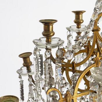 A chandelier, circa 1900.