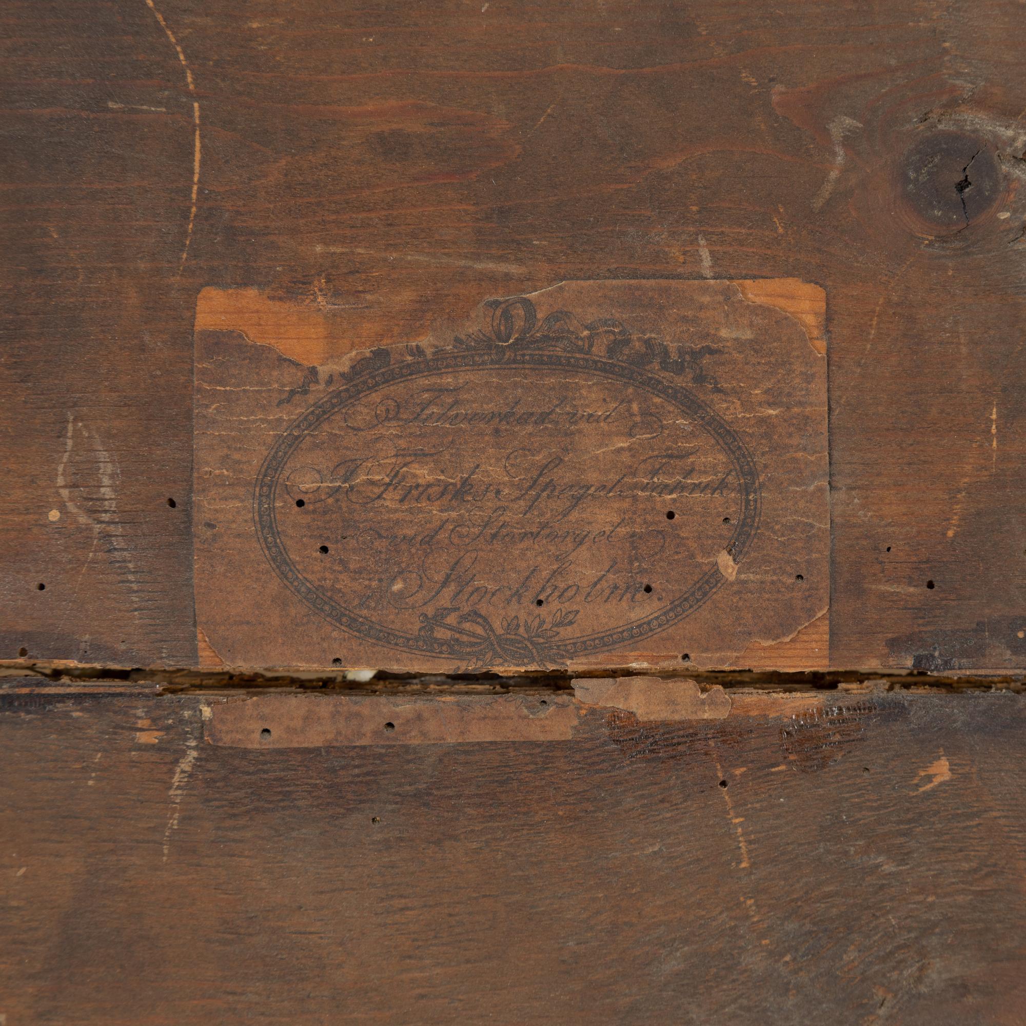 Jonas Frisk, spegel med konsolbord, sengustavianska, (spegelfabrikör i Stockholm 1805-1824).