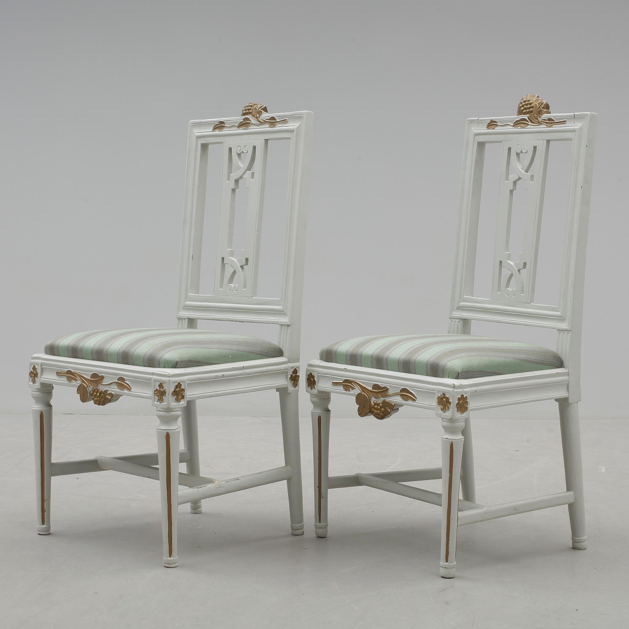 STOLAR, ett par, gustavianska, Lindome, 1700-talets slut.
