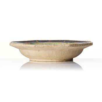 Isaac Grünewald, a chamotte stoneware bowl, Rörstrand, 1943.