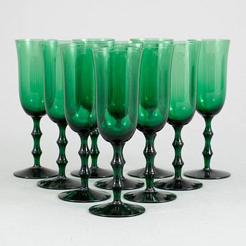 GLAS, 10 stycken, "Salut" Simon Gate, Orrefors.