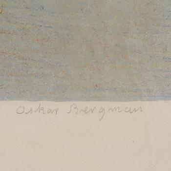 OSKAR BERGMAN, färglitografi, signerad och numrerad 91/260.