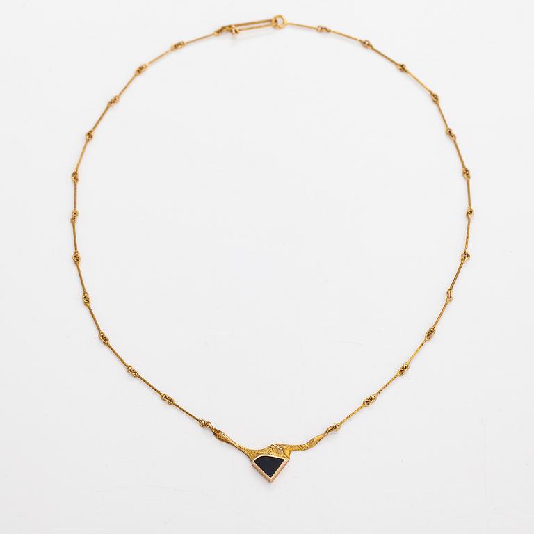 Björn Weckström, Halsband "Kalypso", 14K guld och spektrolit. Lapponia 1984.