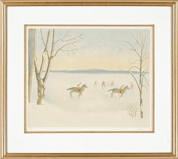 EINAR JOLIN, färglitografi, sign o numr 28/360.