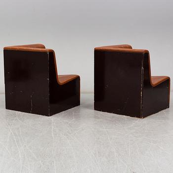 PETER CELSING, a two-part sofa from Stockholms Kulturhus, 1970's.