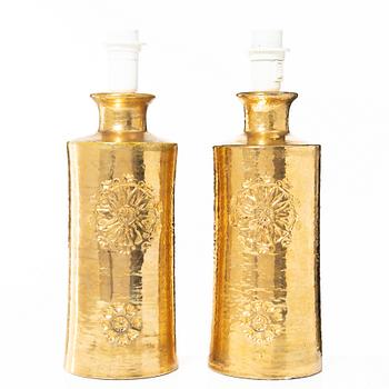 Table lamps, a pair, Bitossi for Bergboms, Italy, second half of the 20th century.