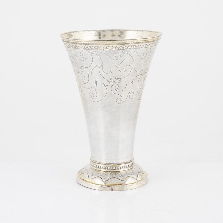 Erik Lemon, bägare, silver, Uppsala 1797.