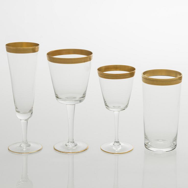A mid-20th century glass service, 71-pieces.