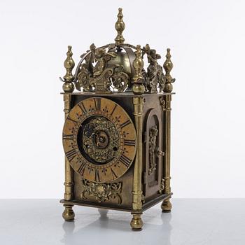 A Baroque style lantern clock, Daniel Møller, Denmark, 20th century.