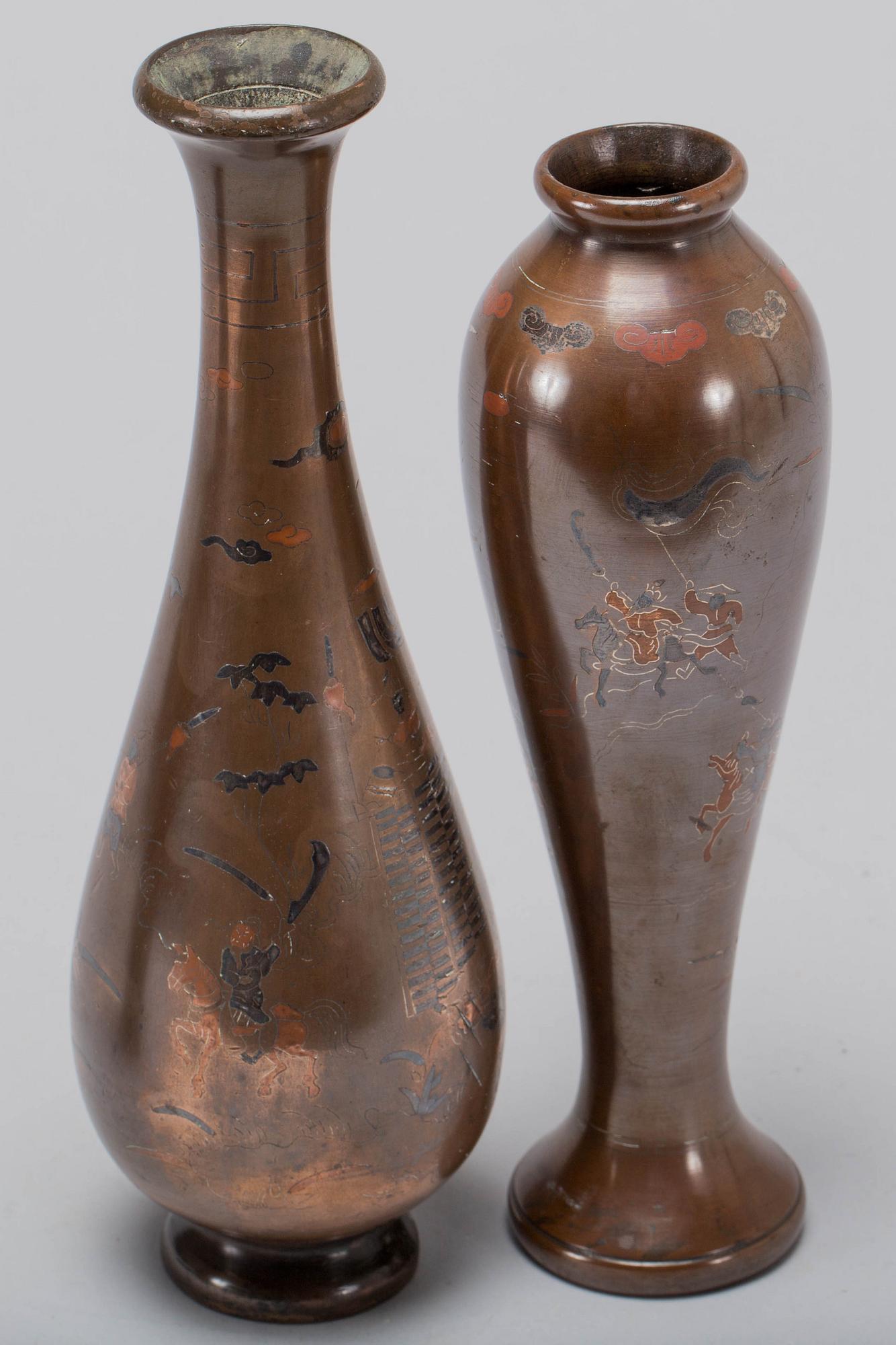 VASER, 3 st, brons, Meji (1868-1912), Japan.