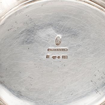 SILVER, 7 delar, bla Borgila och England. Vikt (exkl skrin) ca372g.