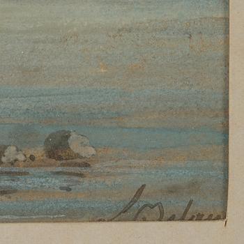 Louis Belanger, Fishermen by a river and ruins.