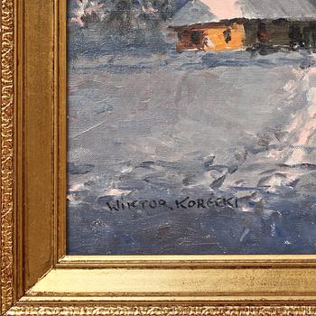 WIKTOR KORECKI, olja på duk, sign.