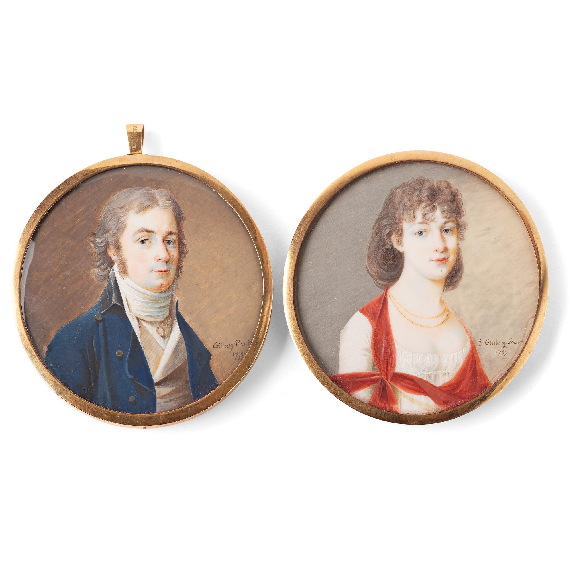 Jacob Axel Gillberg, ”Thomas Anders Aspelin” (1767-1836) & hos wife ”Lovisa Aspelin” née Dybeck (1780-1854).