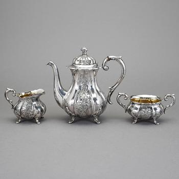 SERVIS, 3 delar, silver, med svenska importstämplar. Vikt ca 1130 g.