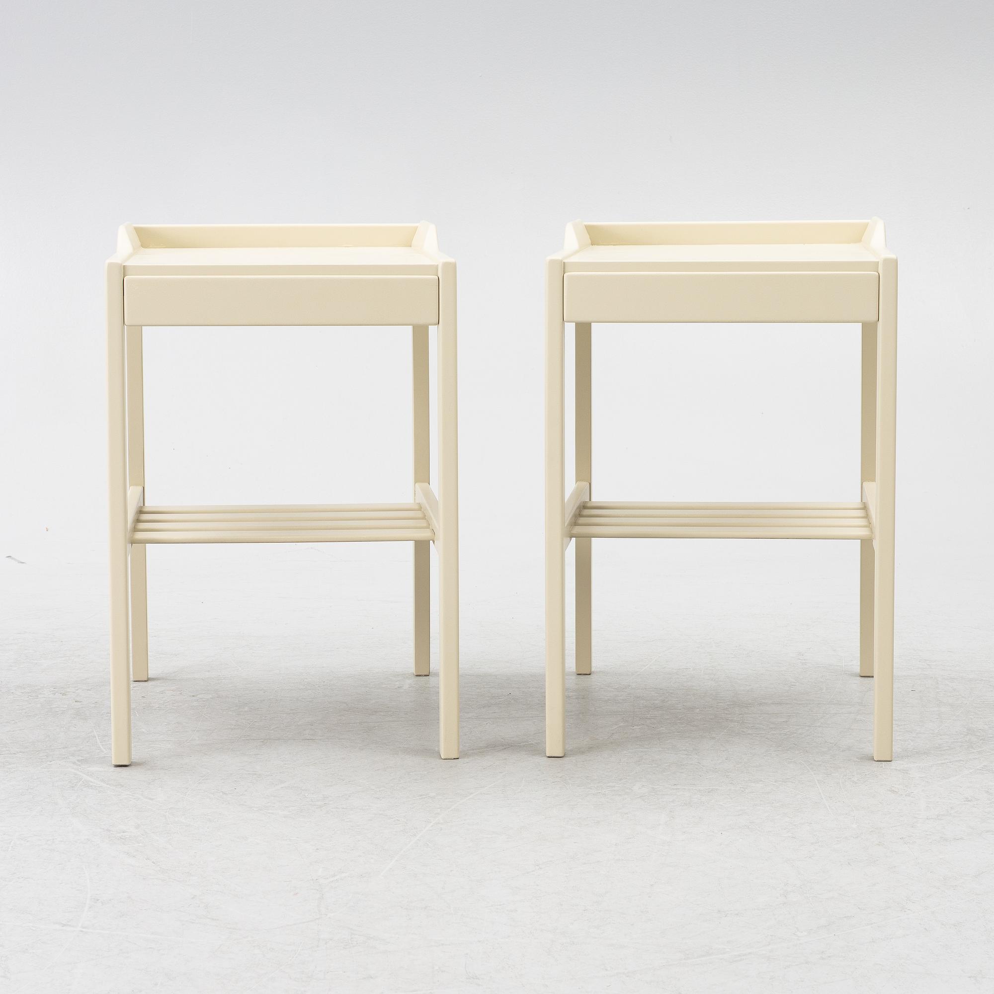 Bertil Fridhagen, bedside tables, a pair, Bodafors, 1960s.