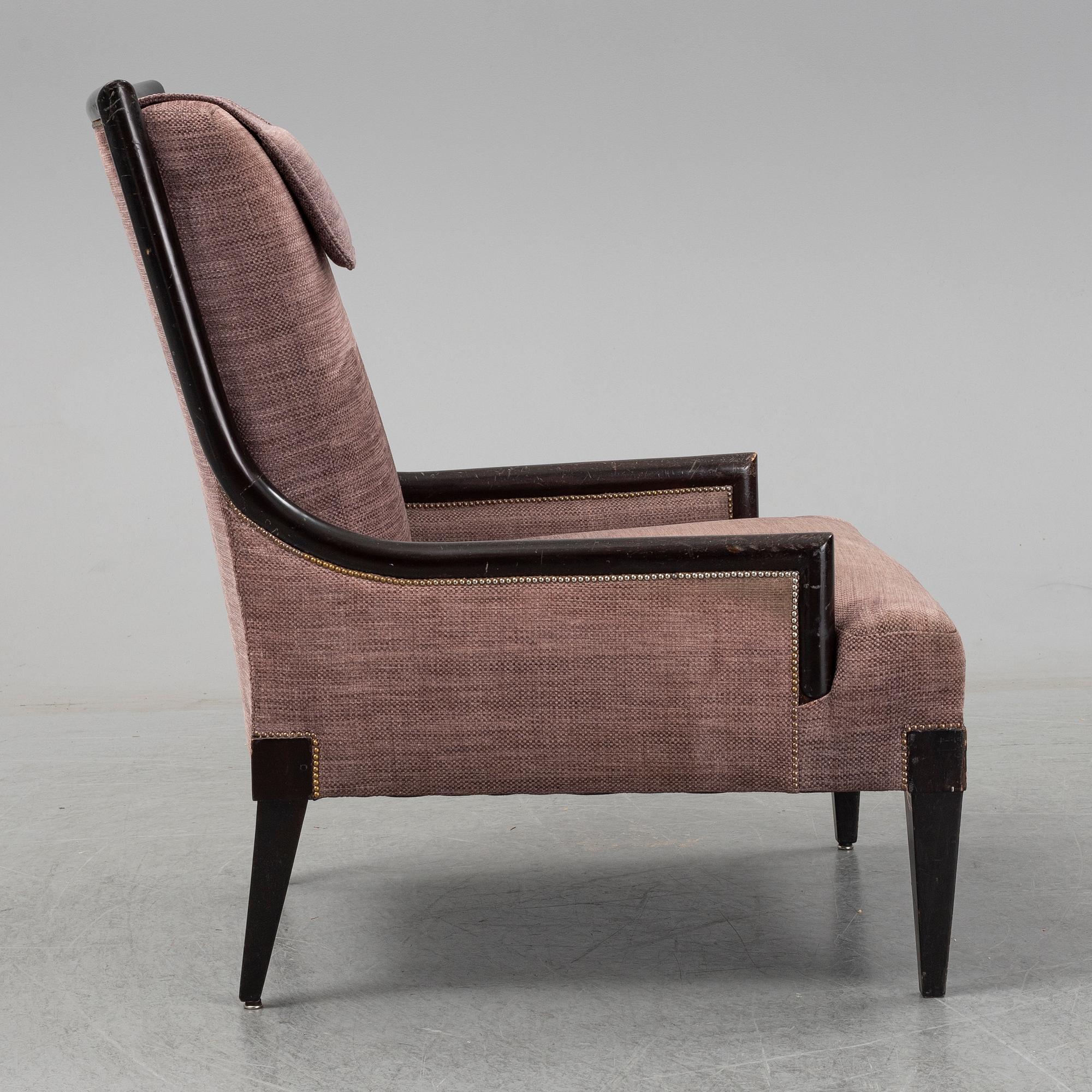 A mid 20th century easy chair, from the "Cadierbaren" Grand Hotel, Stockholm.