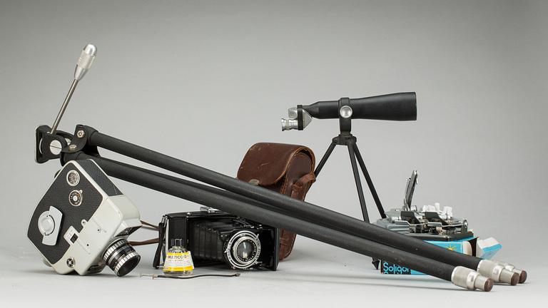 KAMERA OCH FILMKAMERA mm, 6 delar. Zeiss mfl.